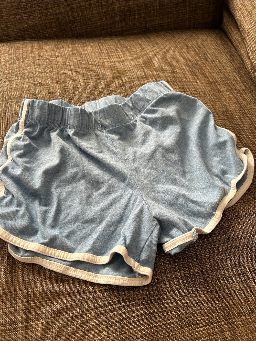 🔥 5/$25 - Casual Blue Girl’s Track Shorts with Contrast Trim